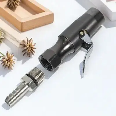 قياس ضغط الإطارات تشاك 12.5 مللي متر النحاس الأسود الذاتي قفل لسيارة شاحنة دراجة نارية منفاخ لإطارات السيارة مرفق ضاغط الهواء