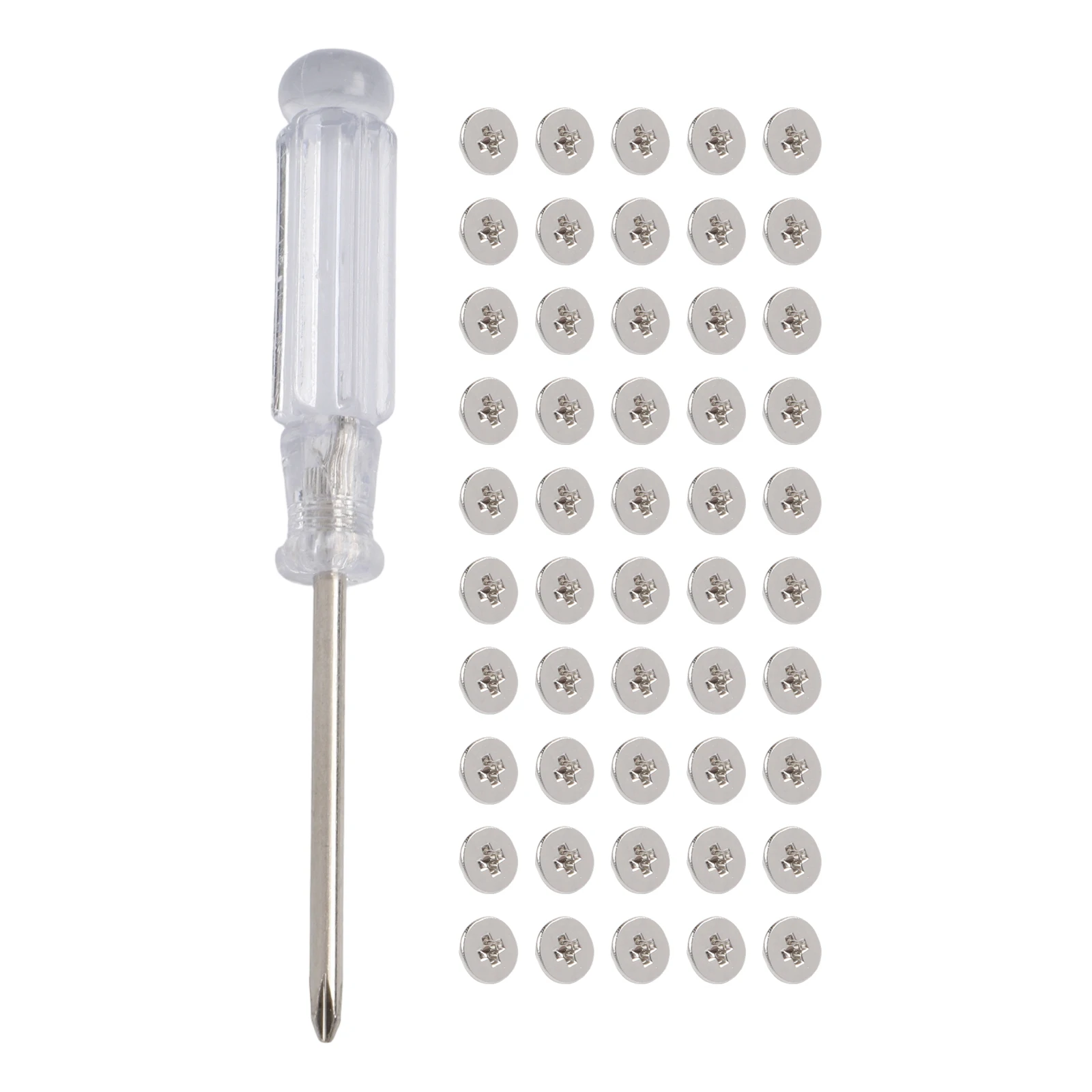 50PCS M2x2mm Flat Head for cross CM Screws for Computer Installation with 3.0 Screwdriver Set and Transparent Storage Box