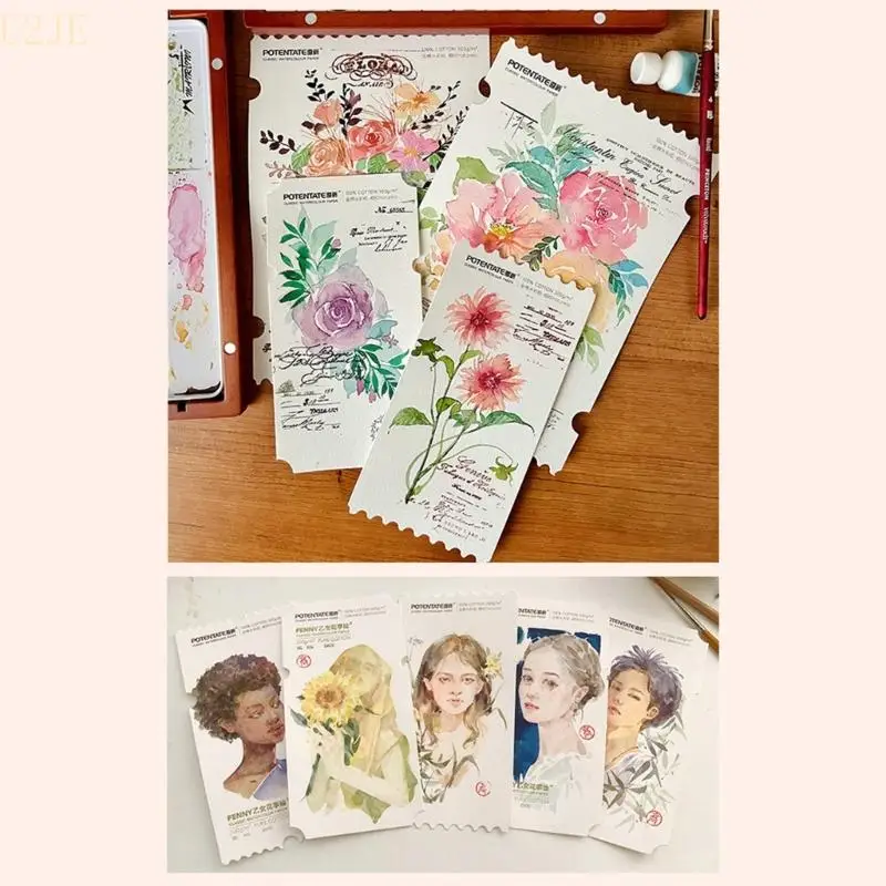 U2JE 20 листов/упаковка акварель -бумажных подушек акварельные колодки для художников текстурированная бумага акварельная