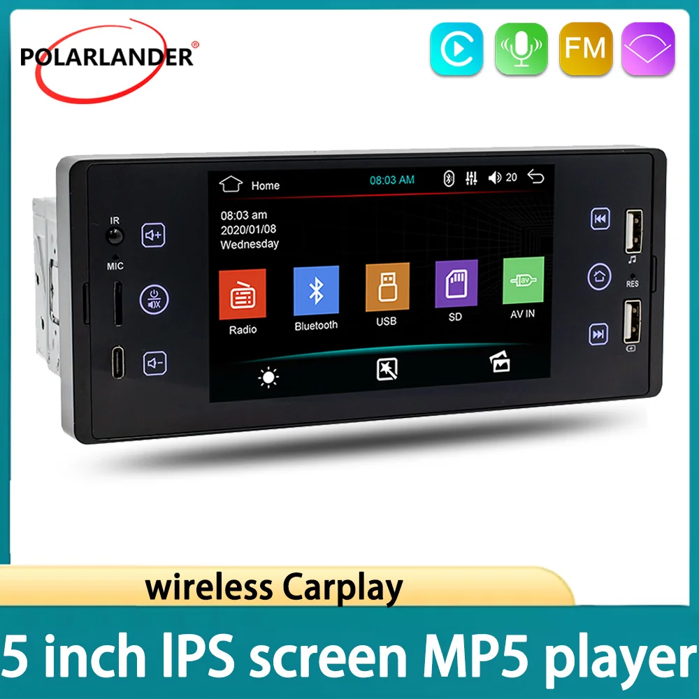 FW150 5-inch car radio multimedia MP5 player HD USB radio MP5 player