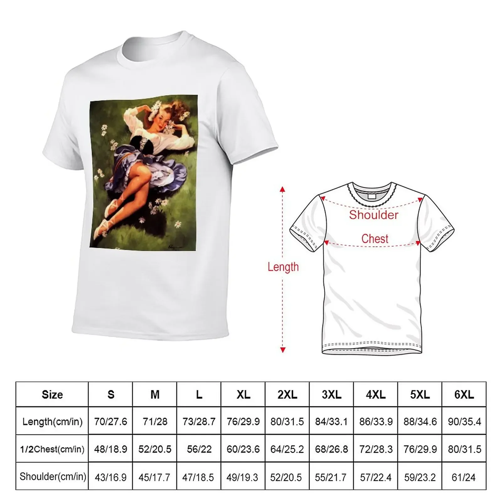 Pin-Up Girl - Elvgren - Vintage T-Shirt plus size tops sports fans plus sizes fruit of the loom mens t shirts