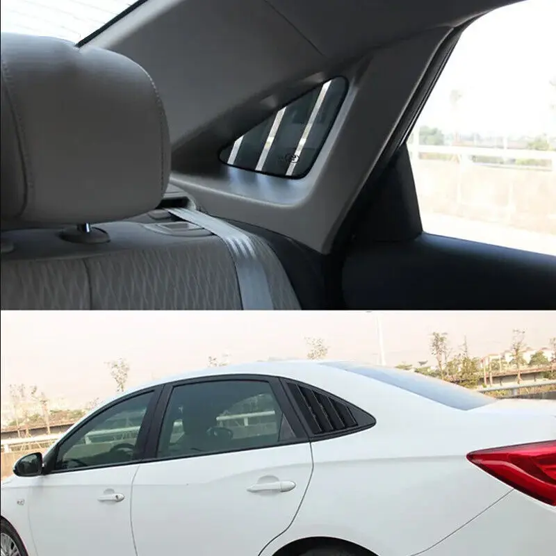 For Buick Excelle GT 2015-2019 Car Rear Louver Window Side Shutter Cover Trim Sticker Vent Scoop ABS Carbon Fiber Accessories