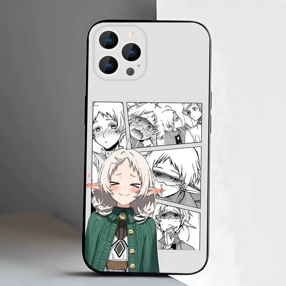 حافظة هاتف Mushoku Tensei التناسخ العاطلين عن العمل لهاتف iPhone 17,16,15,14,13,12,11,Pro,XS,Max,XR,Plus,E,SE4,غطاء ناعم أسود صغير #4