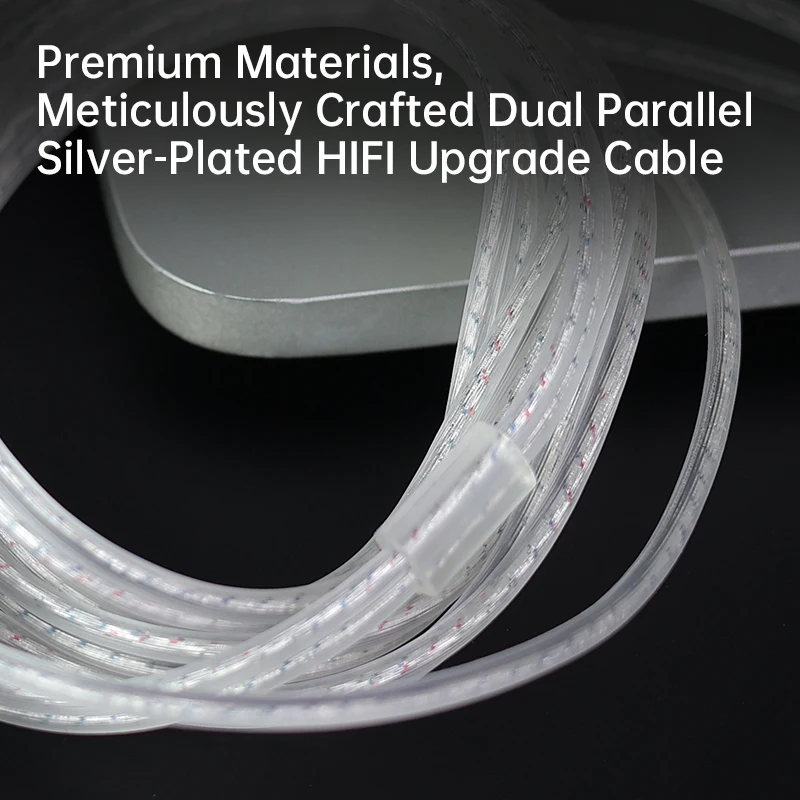 Picture 3: CCA C1 Type-c Silver Plated Earphone Cable Suitable for KZ Earphones Cpin 0.75mm
