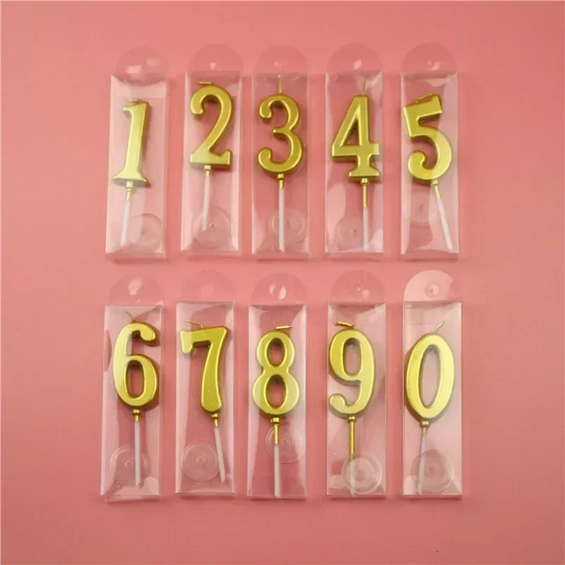 誕生日ケーキ用の金のデジタルキャンドル,数字,0, 1, 2, 3, 4, 5, 6, 7, 8, 9,女の子,男の子,赤ちゃん,パーティーの装飾用品直送