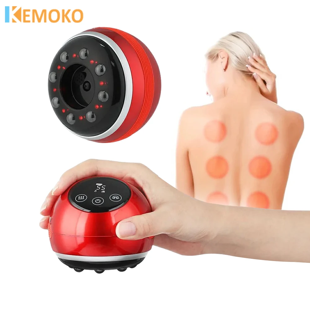 

Electric Cupping Massage Guasha Scraping Vacuum Suction Cups EMS Anti Cellulite Vacuum Cans Suction Heating Fat Burner Slimming