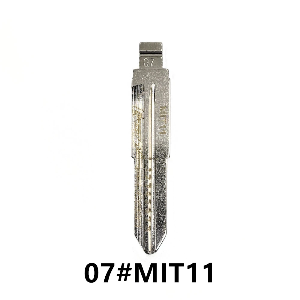 10pcs 07# MIT11 Engraved Line Key Blade Scale Shearing Teeth Cutting Key Blank Clipper Key Blade For Mitsubishi Right Blade