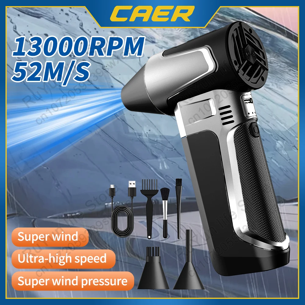 

Мини-воздуходувка для тряпки, ручной электрический бесщеточный двигатель, турбореактивный вентилятор, жестокая вентилятор, 3-ступенчатая скорость ветра, промышленный воздуховод, автомобильная сушилка