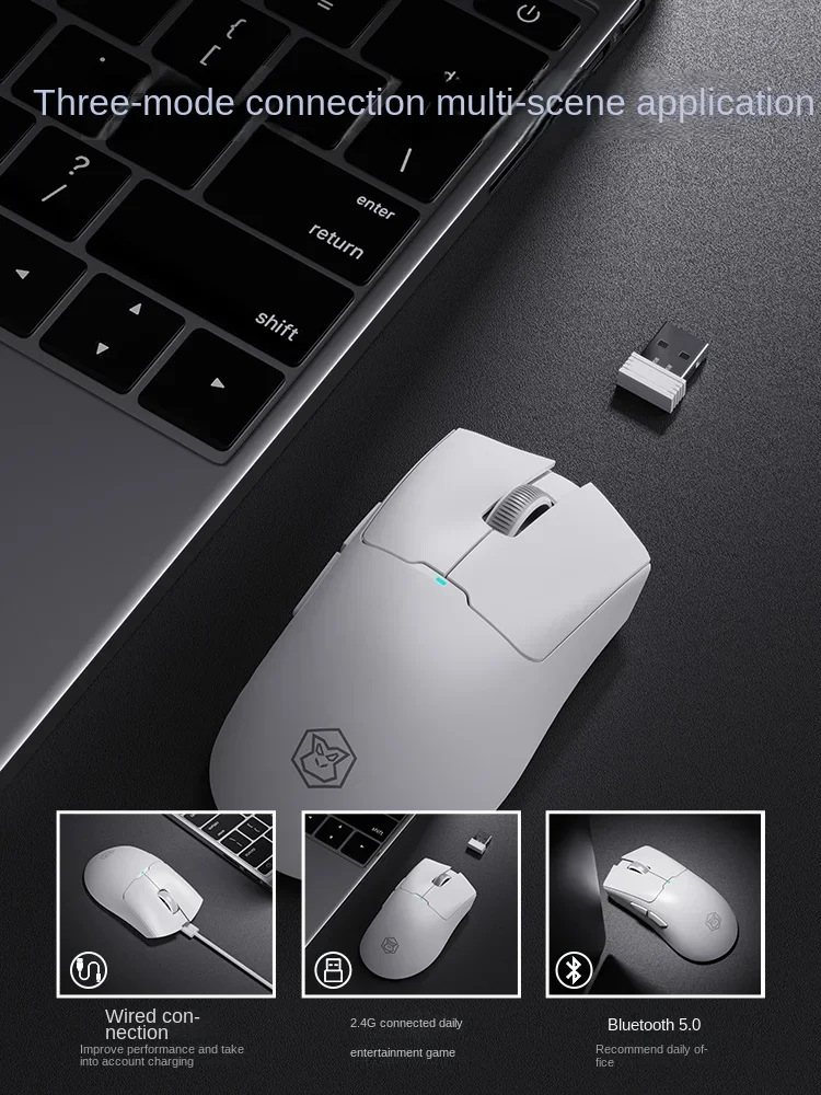 Imagem -03 - Eweadn X21 Mouse sem Fio Bluetooth 2.4g Três Modos Paw3311 Leve E-sports Gaming Mouse pc Gamer Portátil Acessórios Presente