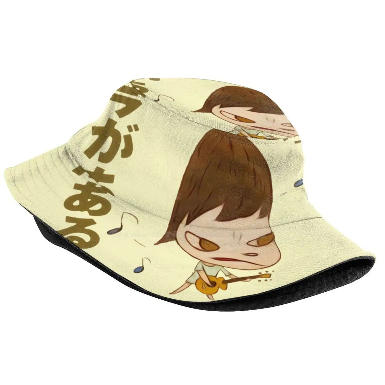 Yoshitomo Nara Guitar Tshirt Sun Cap Fisherman Hat Bucket Hats Nara Yoshitomo Yoshitomo Nara Art Yoshitomo Nara Ashtray