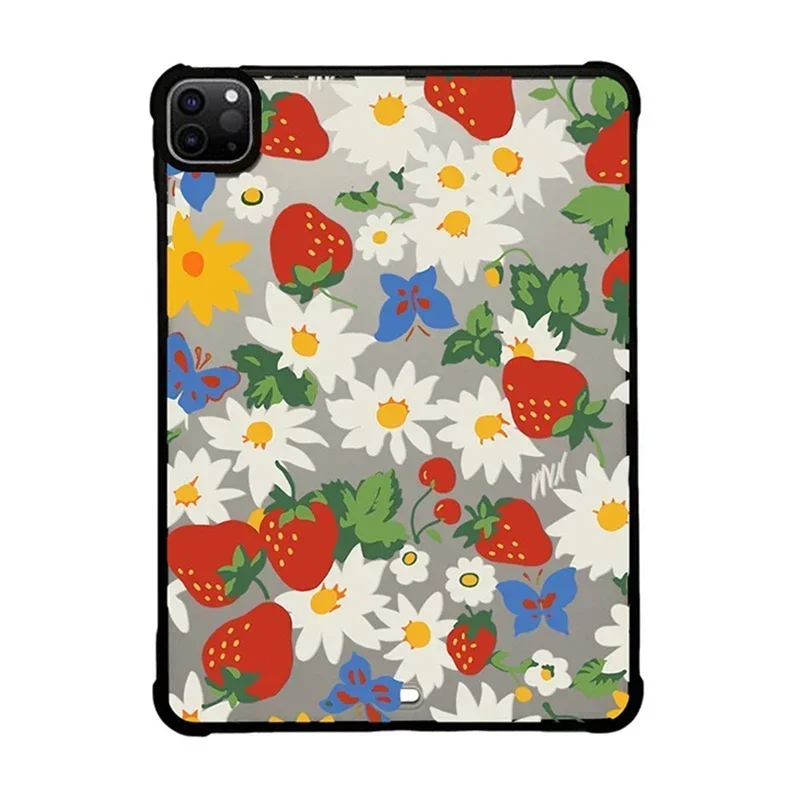 

Strawberry Flower Acrylic Protective iPad Case Cover for 10.9inch iPad Air 4 5 11inch 12.9inch iPad Pro 2020 2021 2022