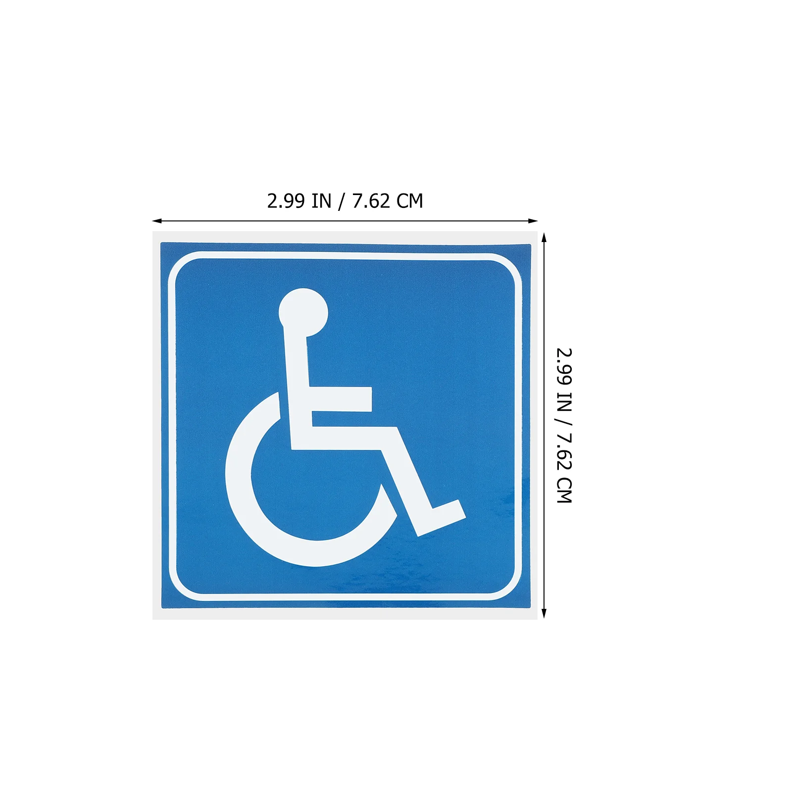 4 Pcs Wheelchair Sign Disabled Sticker Decals Self Adhesive Bumper Pvc Stickers for Cars