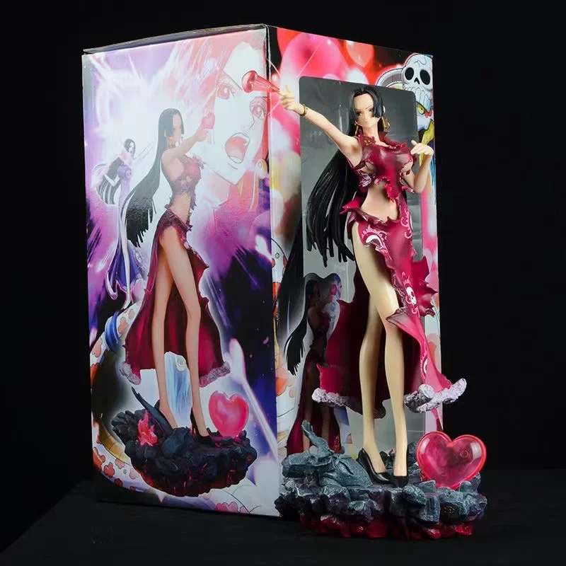 New 30cm One Piece Sexy Anime Girl Figures Boa Hancock Pvc Action Figurine With Led Light Statue Undressable Hentai Model Toys