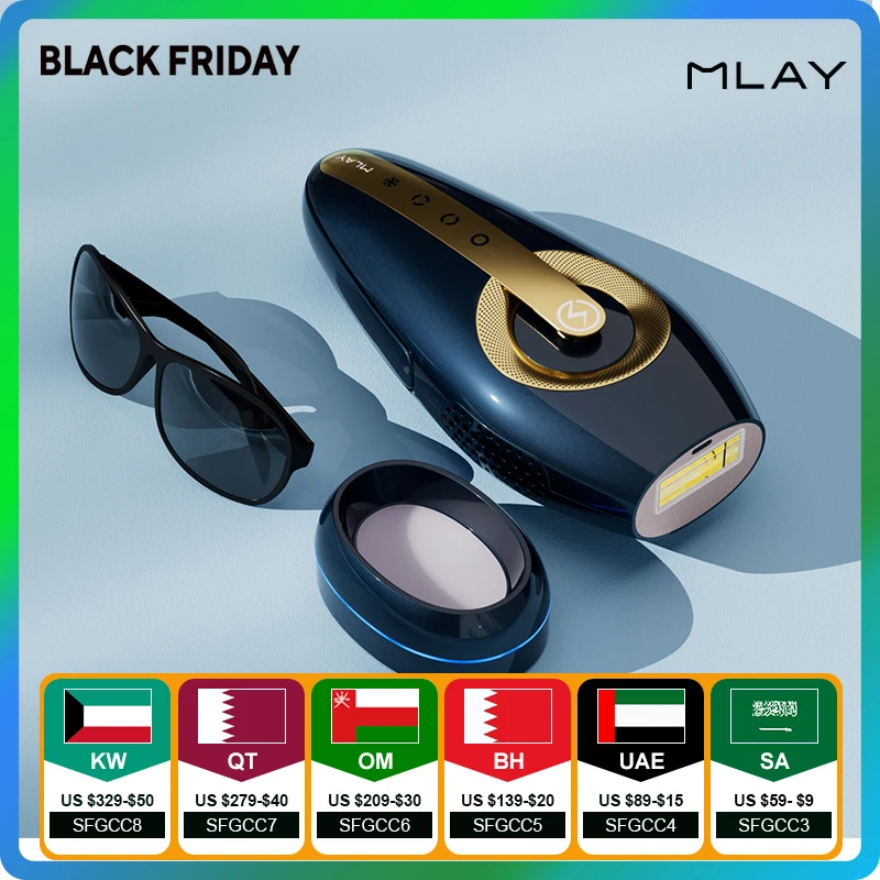 ماكينة إزالة الشعر بالليزر Mlay T17، ماكينة إزالة الشعر الباردة من Mlay IPL 9999999   ومضات الوجه التعرف على لون البشرة الذكي