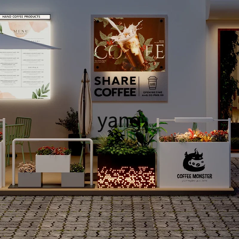 LTT outdoor flower box combination commercial street square partition outside the creative green plant flower box