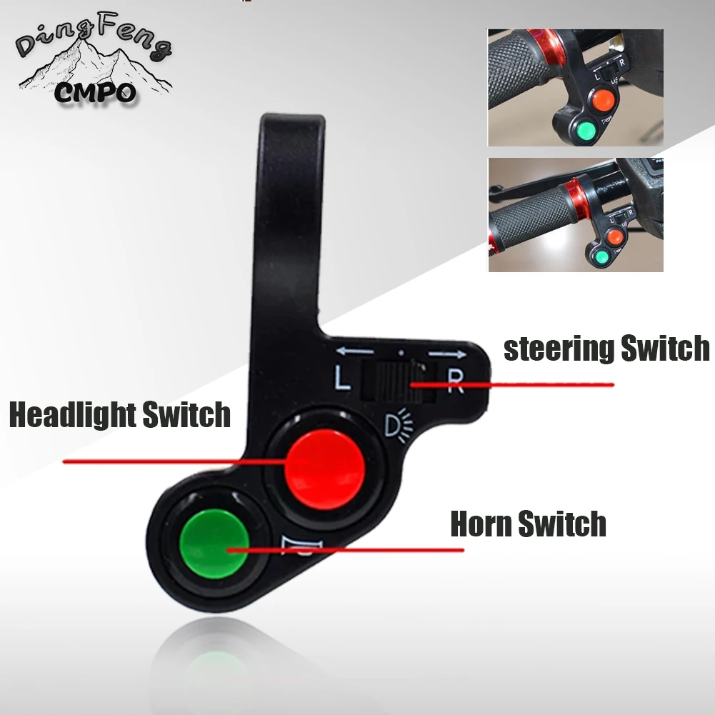 Motorcycle Horn Indicator Handlebar on Off Control Switch Turn Signal Light For 7/8\