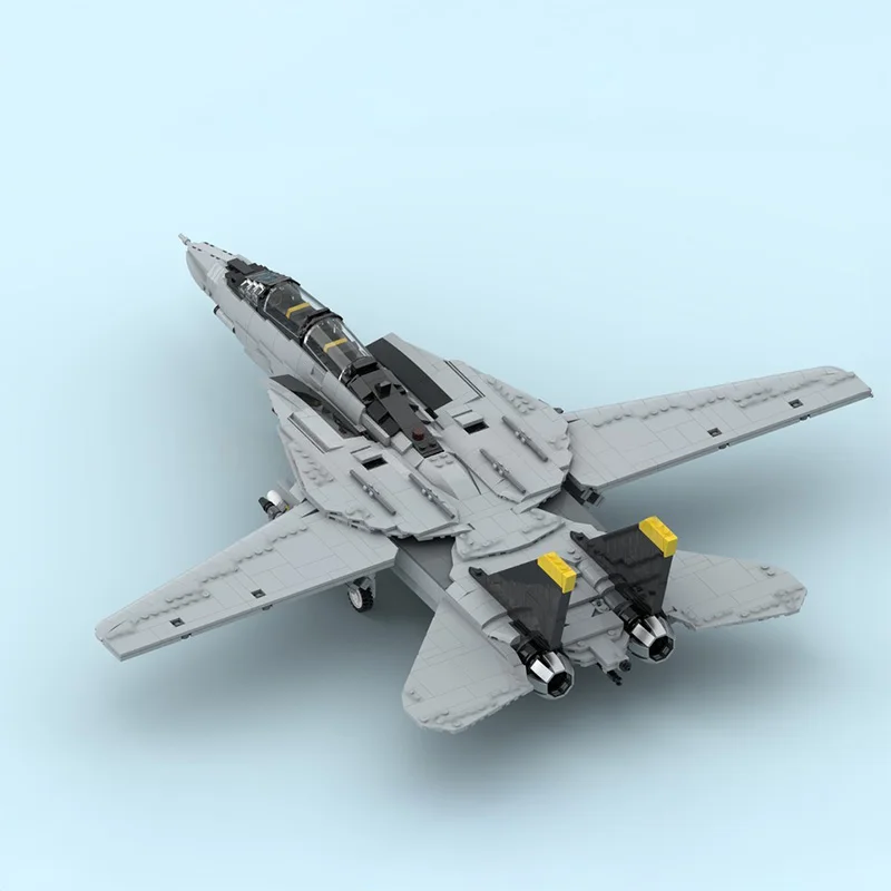 Features a streamlined fuselage and variable swept-back wing structure The modern air Force fighter jet building block model