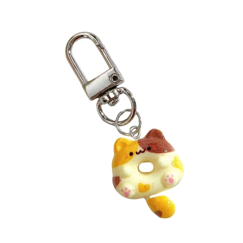 2023 New Cartoon Keychain Backpack Pendant Doughnuts Animal Key Chain Charm Phone Ornament Stylish Keyring Jewelry