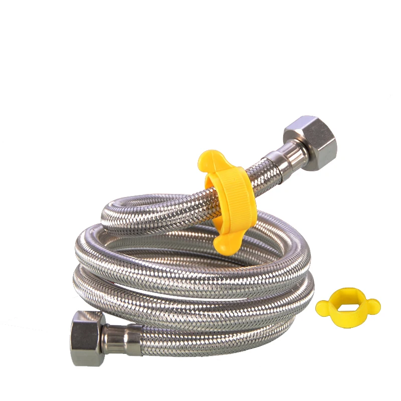 1/2 Inch  304 Stainless Steel Braided Hose Cold Hot Water Pipe Toilet Faucet Connection Pipe Garden Water Connection