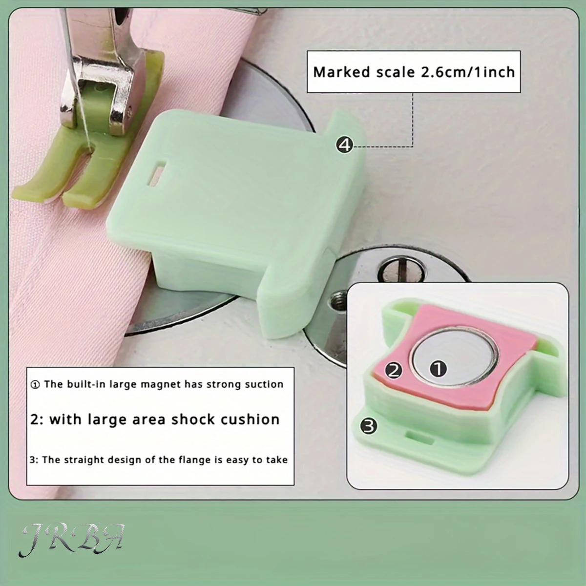 1pcs GP30 Strong Magnetic Sewing Guide Ruler, Sewing Machine Accessories, Alignment Tool, Random Color image 4
