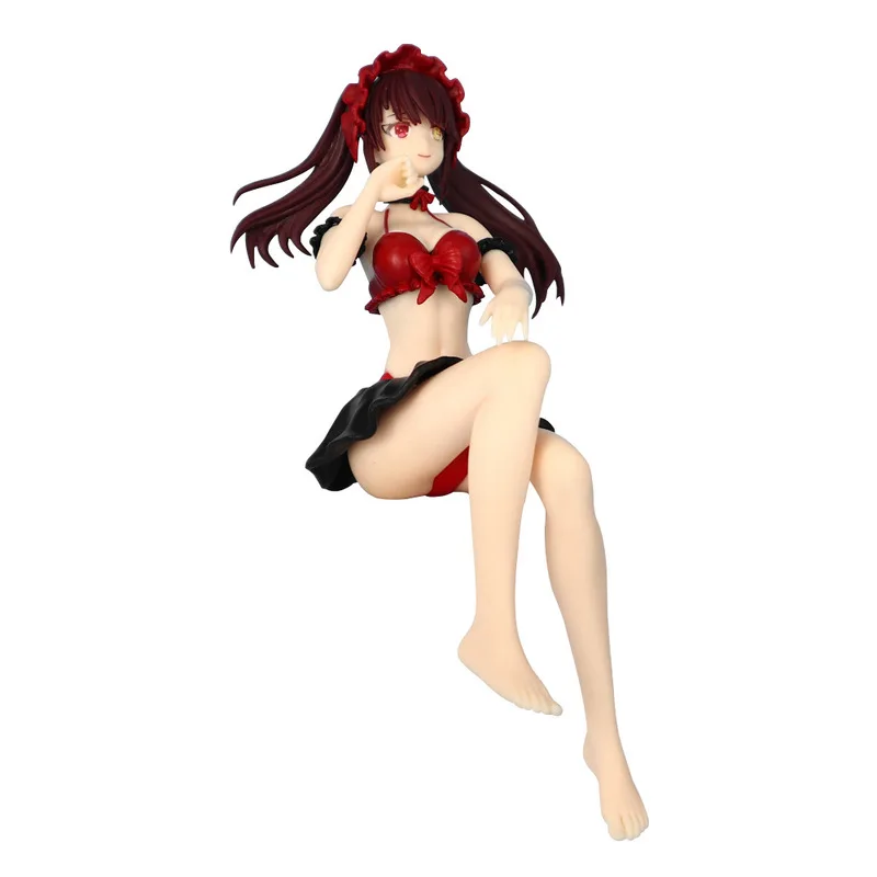 Anime Figure Tokisaki Kurumi Date A Live Swimsuit Noodle Stopper Sitting Pose Pvc Model Car Decor Desktop Ornament Birthday Gift - view 5