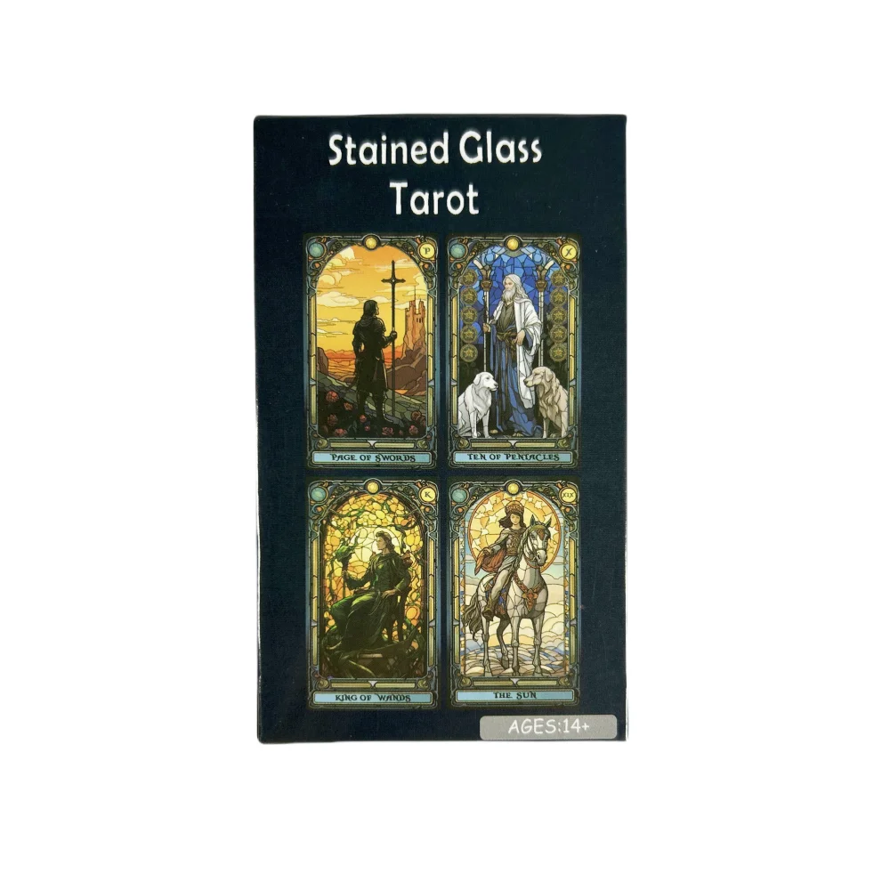 ๐ฎ Complete Stained Glass Tarot Deck โ High-Quality Divination Cards for Insight & Intuition 3