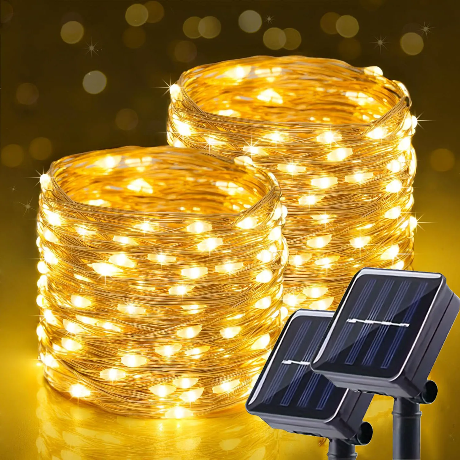 

Christmas Solar String Lights Outdoor Fairy Lights Waterproof Copper Wire Solar Lights for Xmas Garden Party Trees Decorations