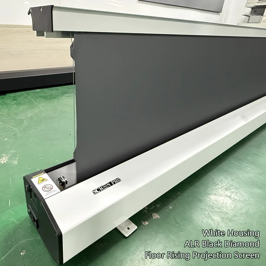 Electric Floor Rising ALR Black Diamond Projection Screen 3D/4K Ambient Light Rejecting for Normal Projector 72-150inch