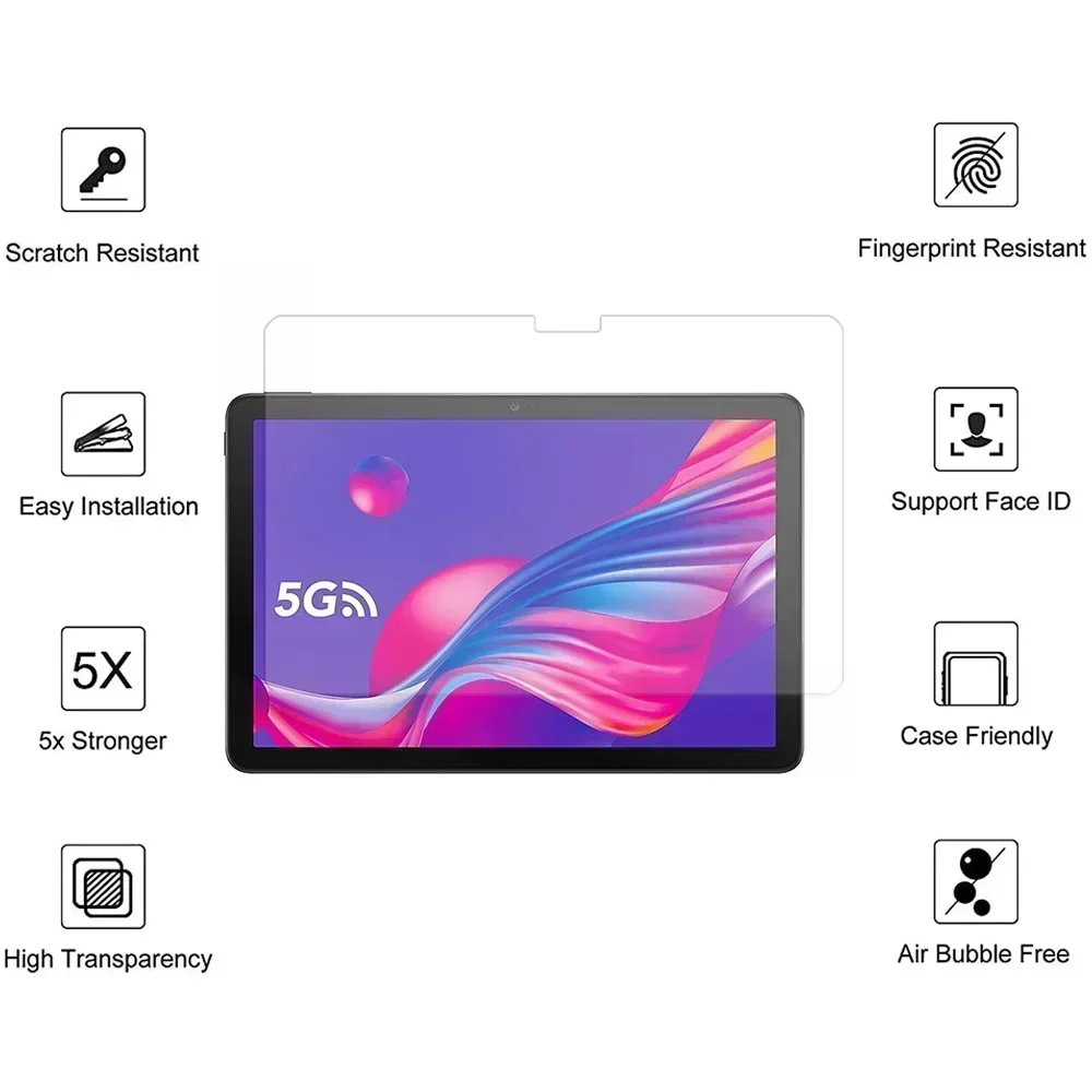 3PCS for For TCL 10 TabMax 10.36" Tempered Glass Screen Protector Tab 10s 5G 10 HD 4G 10L Nextpaper 11 protective tablet film