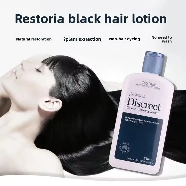 

Original Restoria Discreet Colour Restoring Cream Lotion Hair Care Reduce Grey Hair Natural Reversion Black Hair Cream 250ml