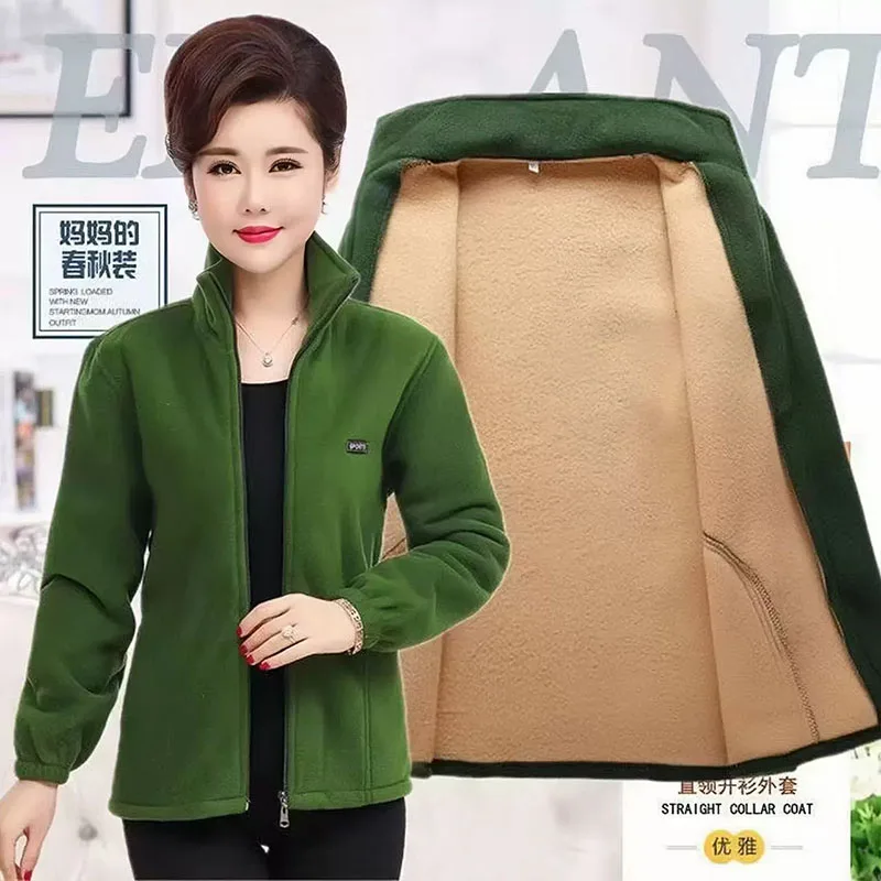 Women's Spring Sportswear Jacket New fleece waistcoat Fashion Female Vest Mother Autumn Short Warm imitation lamb wool Oversize