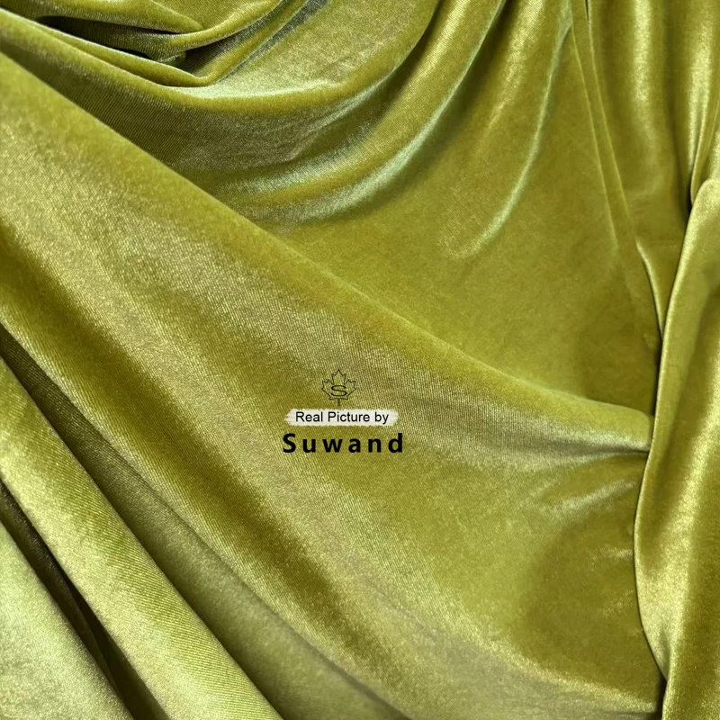 نسيج مخملي ناعم لفستان رسمي جيد ثنى خلفيات للتصوير الفوتوغرافي حفل زفاف تزيين الستار القماش DIY بها بنفسك مواد الخياطة