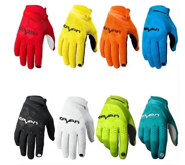 

Seven gloves colors outdoor riding rubber motorcycle cross-country gloves non-slip long fingers