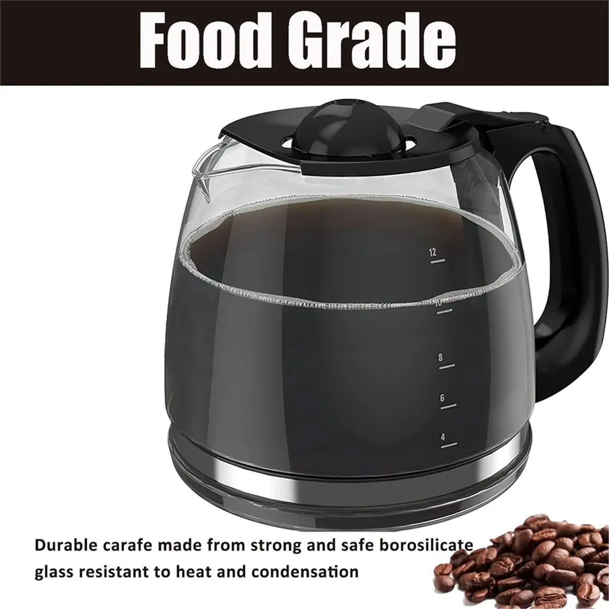 12-Cup Coffee Carafe Replacement for Coffeemaker,Glass Coffee Pot Model CM1160B/W,CM1060B/W,CM1050B/W