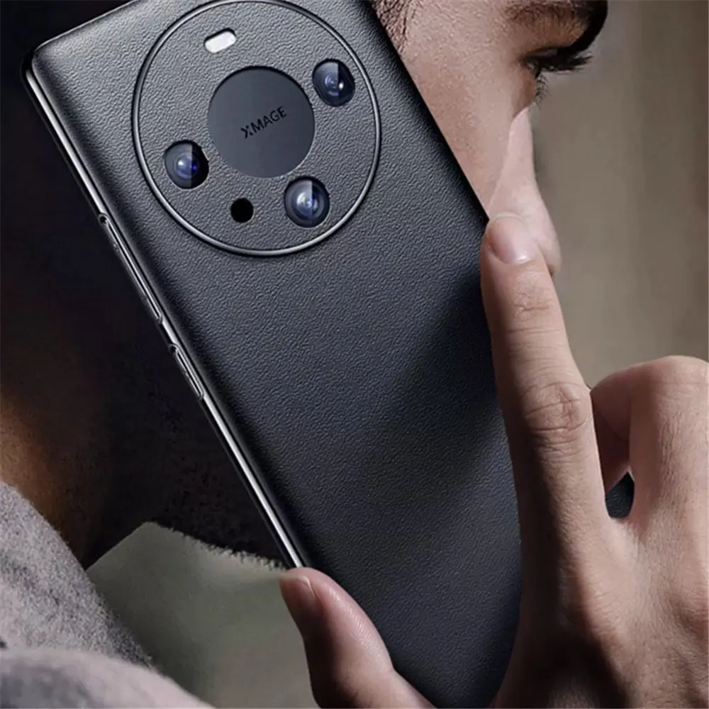 حافظة قلبة مغناطيسية لهاتف huow Mate60 Pro ، جلد البقر الفاخر ، غطاء حامل رؤية النافذة