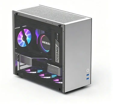 Aluminum M‑ATX Computer Chassis Side‑View Panel ATX PSU Support 240mm 120mm Water Cooling Desktop PC Case