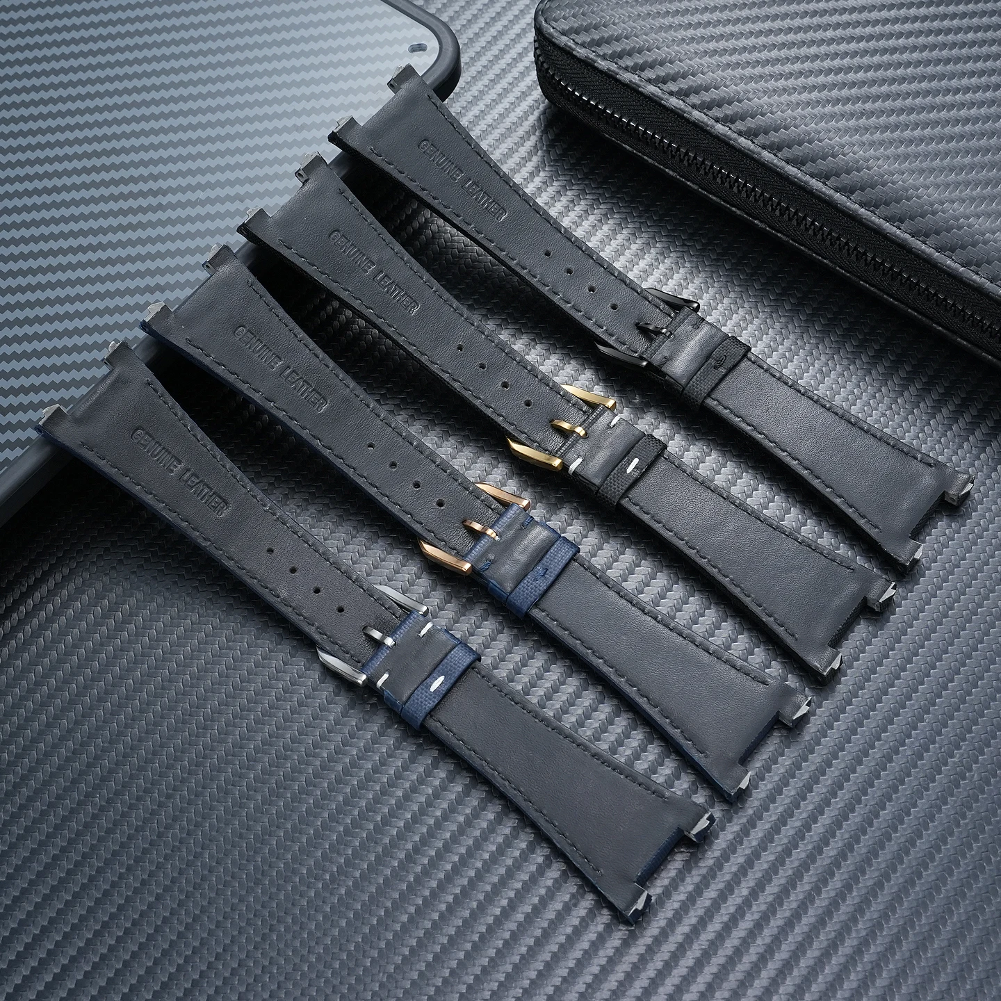 For Iw372503 Iw372504 Series Special Notch Silicone Hand Soft Strap With Steel Head Beads Total Width 28mm Notch 15mm Black Blue