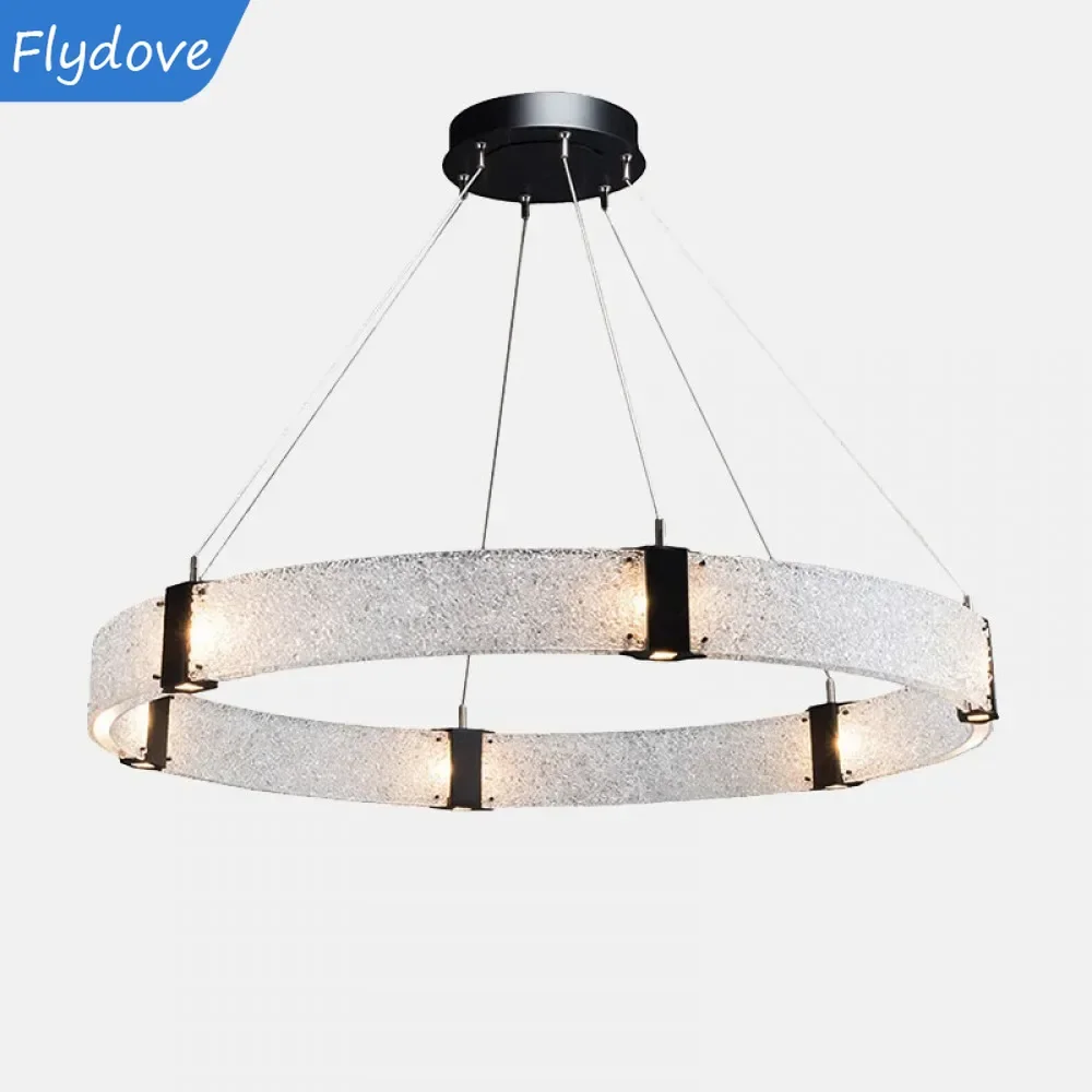 

Nordic Creative Round Vintage Glass Chandelier Lamp Living Room Bedroom Kitchen Hotel Classic Indoor Decor Lighting Fixtures