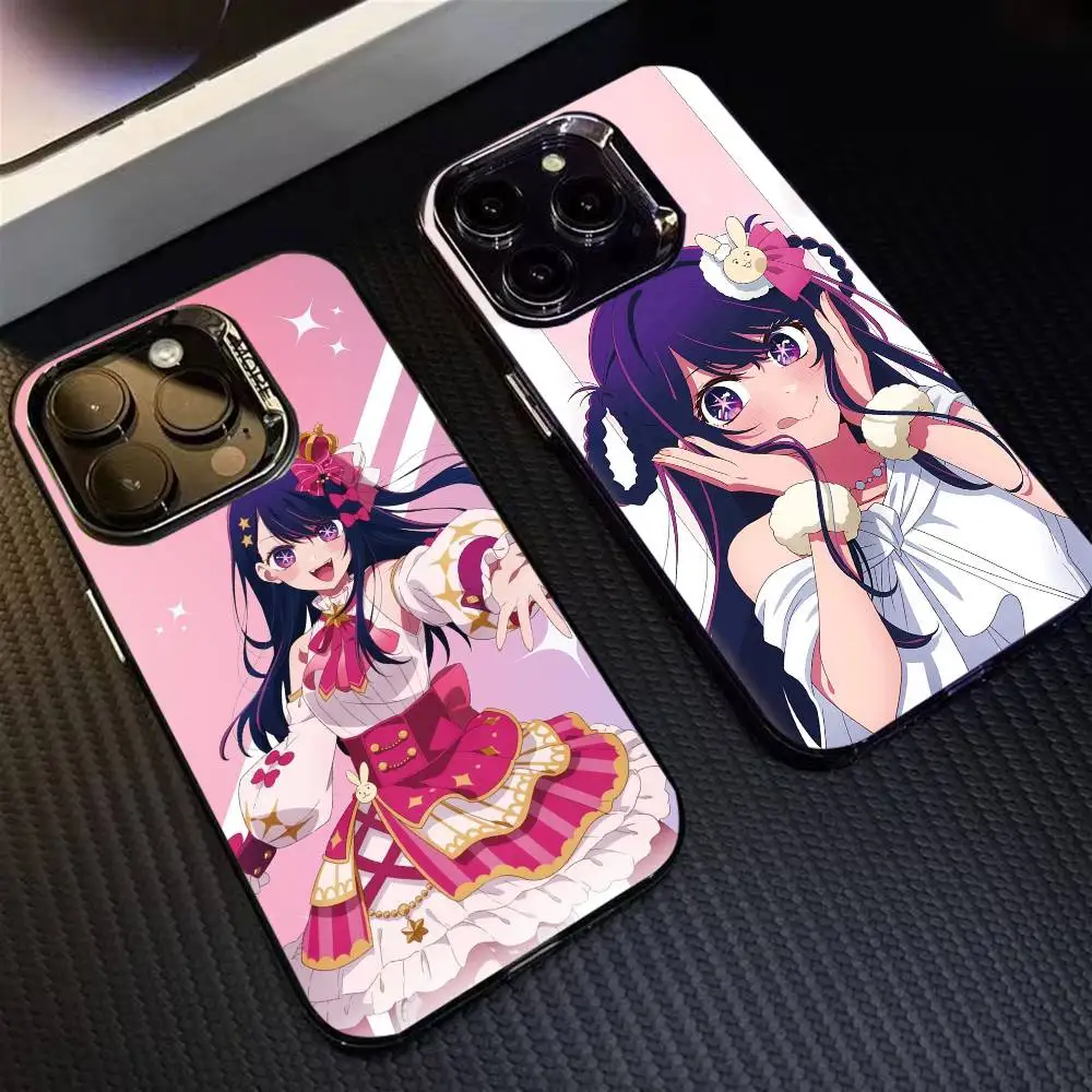 

O-Oshi N-No K-Ko Hoshino Ai Phone Case For iPhone 16 17 15 14 12 13 Pro Max Black Color Shockproof Cover