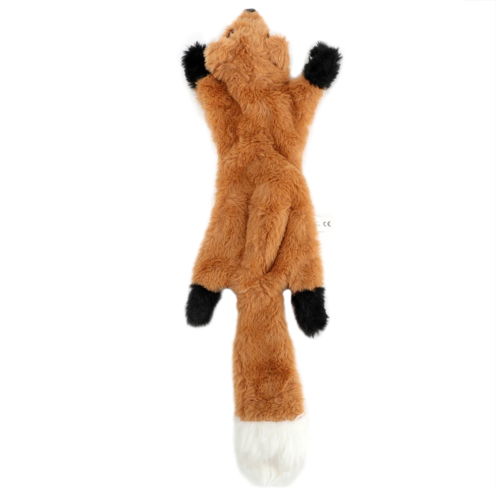 Squirrel Raccoon Fox Skunk Animal Plush Toy New Cute Plush Toys Squeaky Whistling Involved Squirrel Dog Toys Squeak Pet