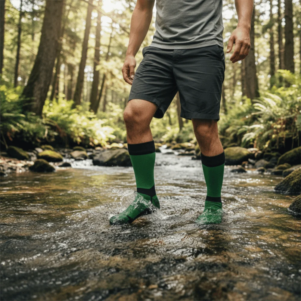 

Thick Men Waterproof Socks Breathable Moisture-Wicking Skiing Socks Comfortable Anti-Wear Sports Socks Water Sports