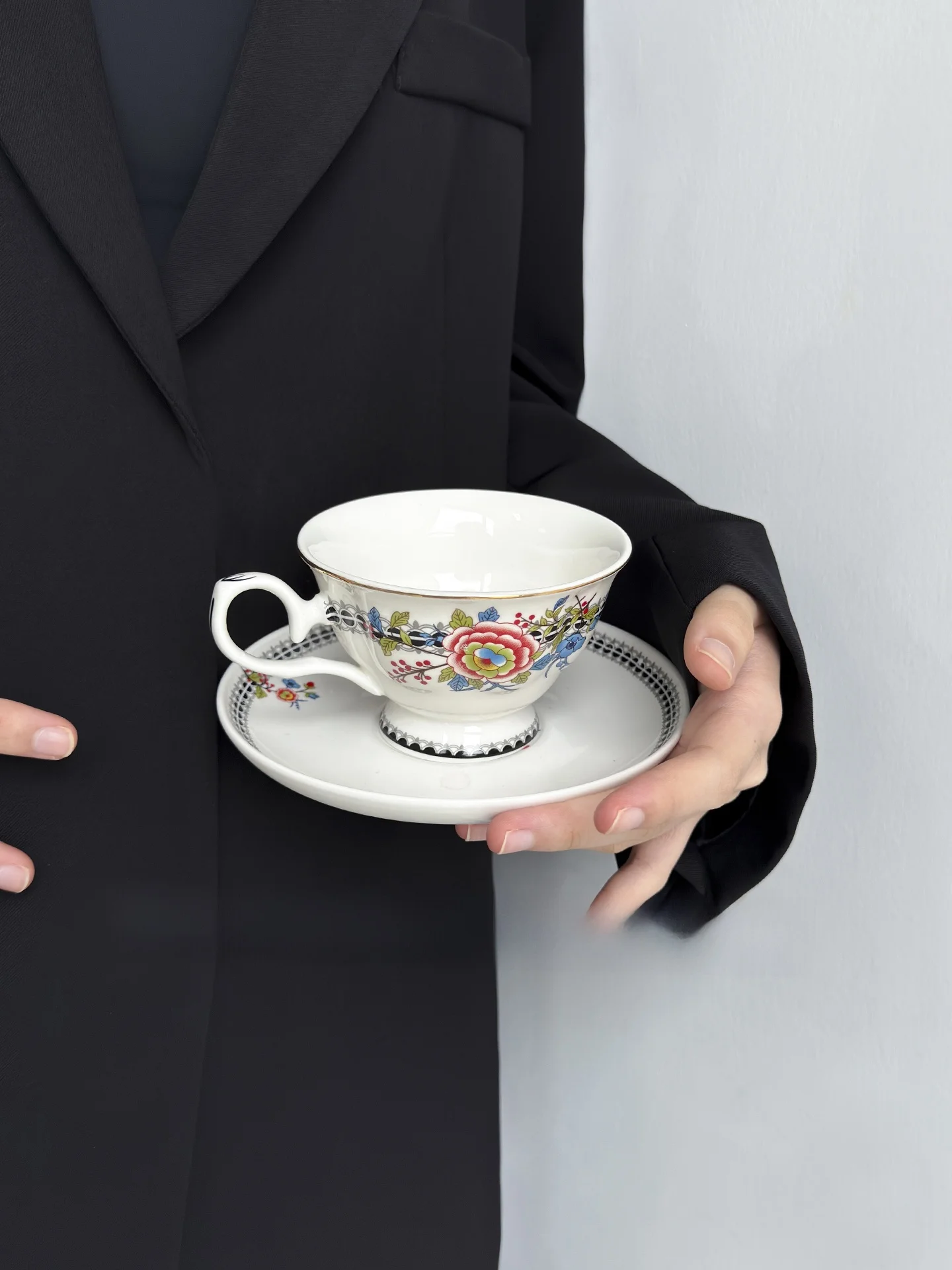 English Style Floral Coffee Cu - Coffee Tea Gift Set recension och pris