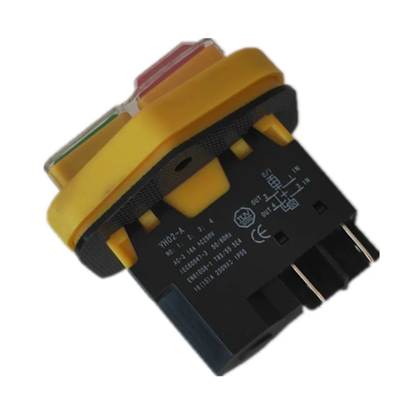 1PC แม่เหล็กไฟฟ้าสวิทช์เริ่มต้นสวิทช์กันน้ำเครื่องมือสวิทช์16A250V 4Pins/5Pins สามารถเปลี่ยน KJD17B