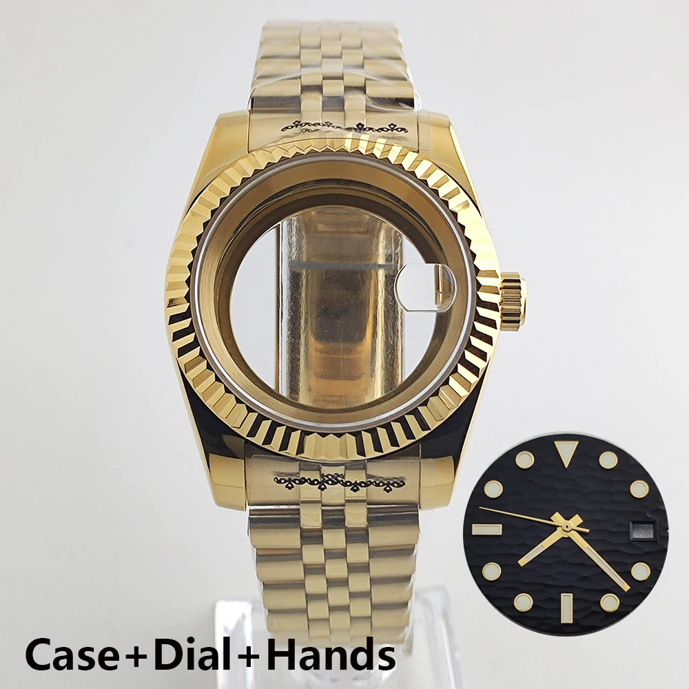 36/39 мм NH35 корпус циферблат сапфировое стекло мужские часы подходят для механизма NH35 NH38 механизм аксессуары для часов инструмент для ремонта