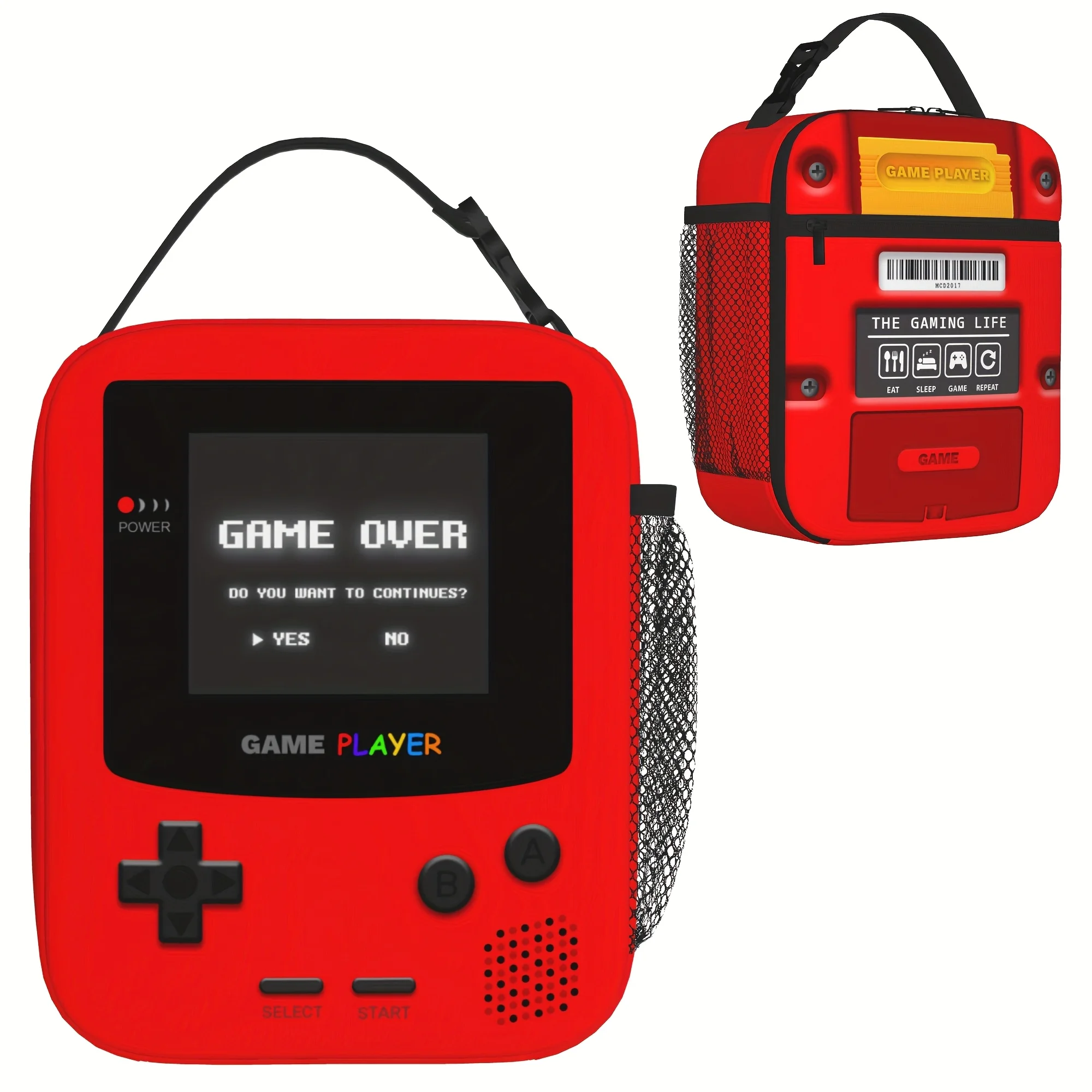 Gamer Lunch Box Lunch Bag for Women Men Non-food Contact Reusable Lunch Box Large Capacity Tote Bag for Work Picnic