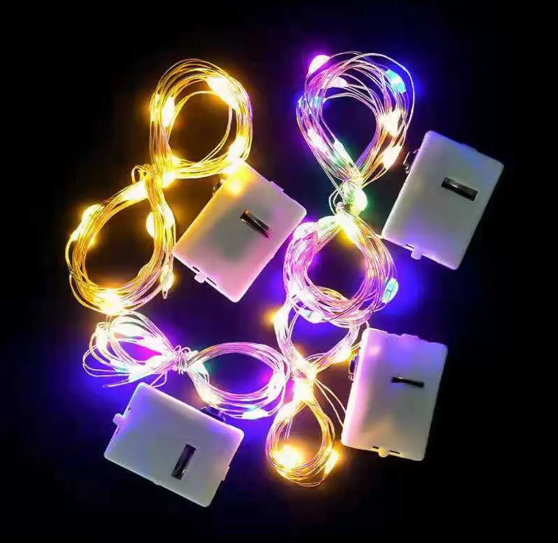 1 PC LED Decorative Light LED Copper Wire Lights Battery Operated Outdoor String Lights Fairy Light New Year Christmas Gift