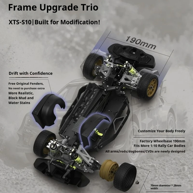 جديد بيع جيد كورولا 1:10 Xts-S10 التحكم عن بعد الكهربائية رباعية العجلات رالي السيارات على الطرق الوعرة مركبة