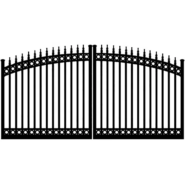 Customization Modern Design Decorative Steel Gate Driveway Gate Wrought Iron Gate and Fence