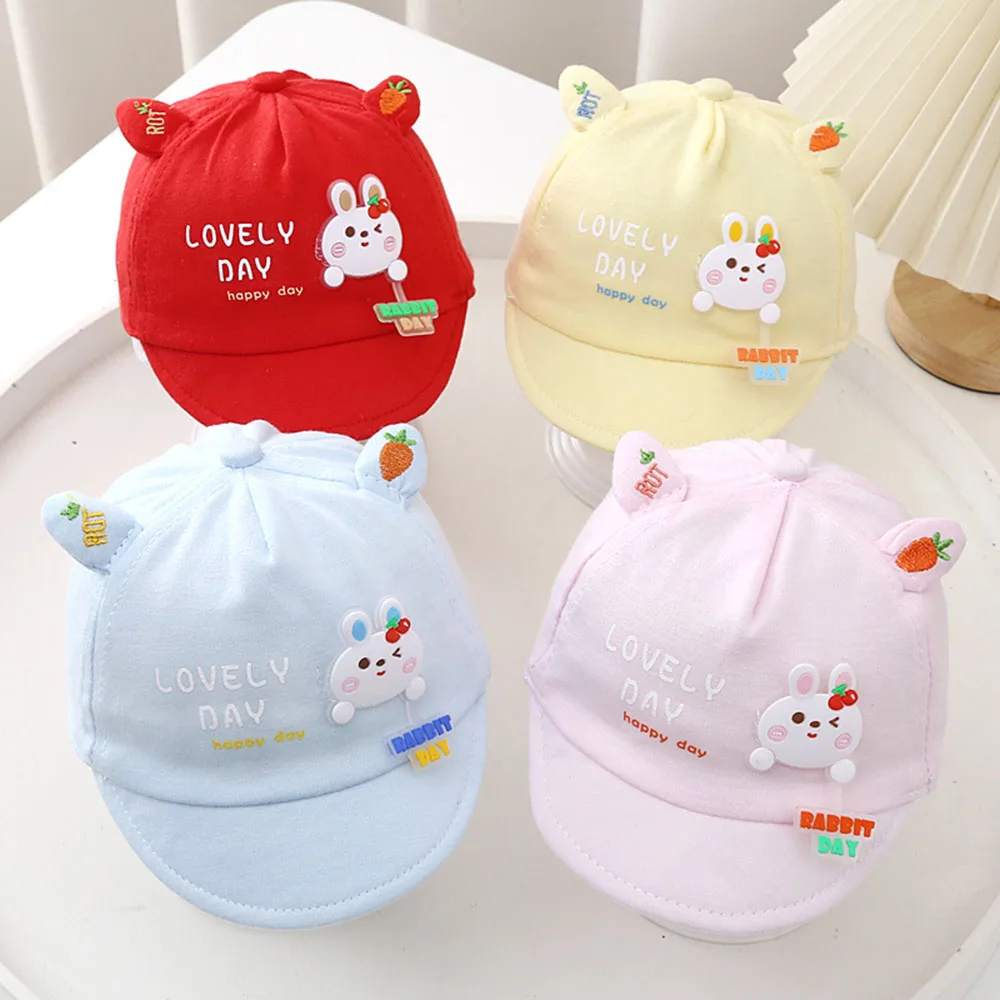 Baby Hats Spring Thin Tentacle Kid's Cute Peaked Caps Kid's Cotton Newborn 0-3 Months Fetal Sunshade Visor Cap