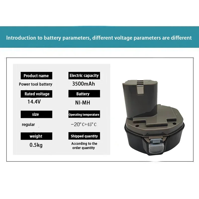 جديد لماكيتا 14.4V NI-CD 3500mAh استبدال البطارية لماكيتا بطارية 14.4V PA14 1420 1422 1433 1434 1435 1435F 192699-A #6
